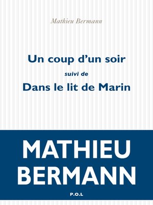 cover image of Un coup d'un soir / Dans le lit de Marin